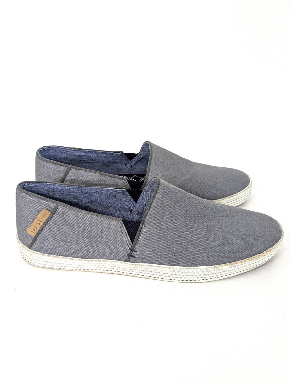 Ted Baker Leeno Slip On Loafers - Blue Grey - Size 9 Mens